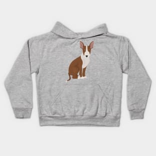 Bull Terrier Dog Sitting Kids Hoodie